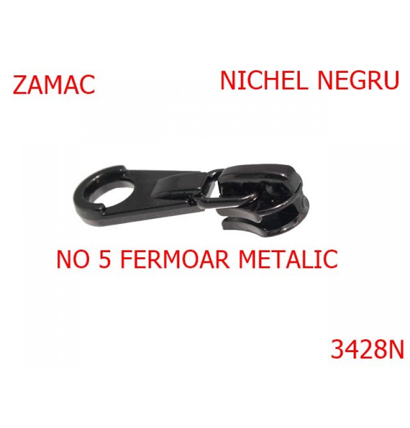 3428N/CURSOR PT FERMOAR METALIC-NO 5-mm---nichel negru-----