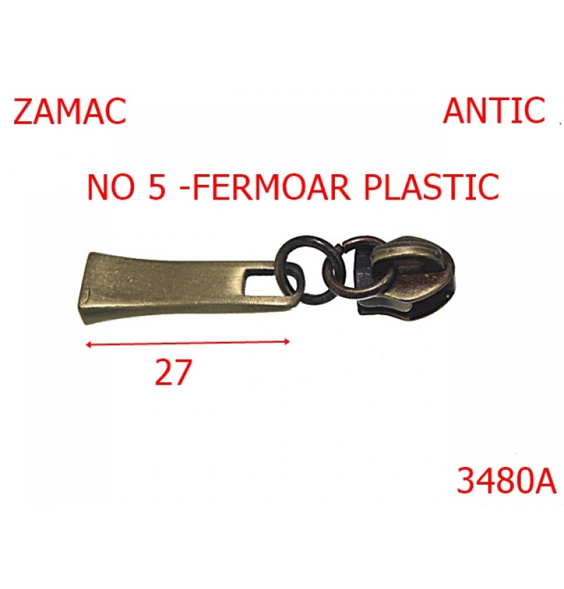 3480A/CURSOR FERMOAR NO 5/PLASTIC-NO 5-mm---antic-----