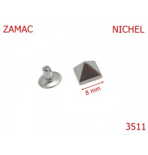3511/PIRAMIDA 8 mm-8-mm---NICHEL-4L4--