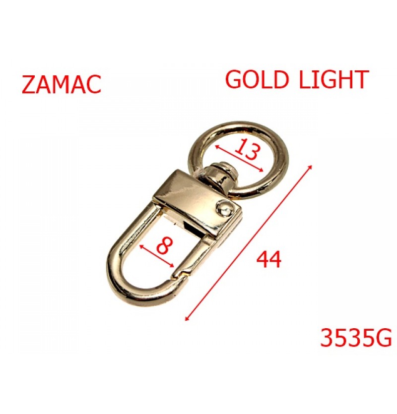 3535G/CARABINA 13mm-13-mm---gold light--5X8---
