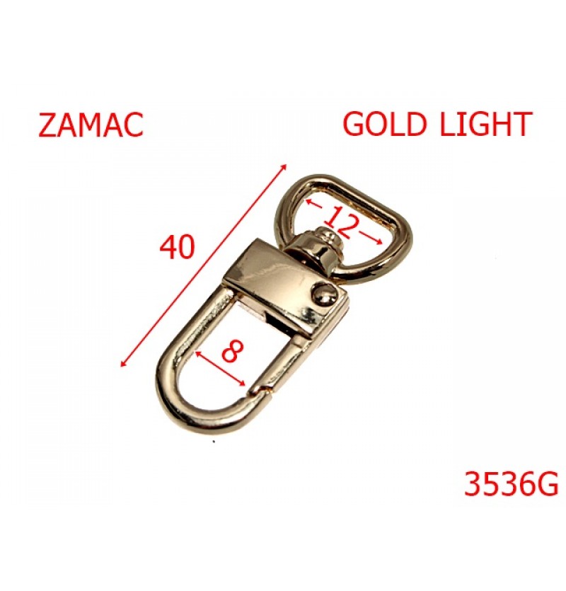 3536G/CARABINA 12mm-12-mm---gold light--5X10---