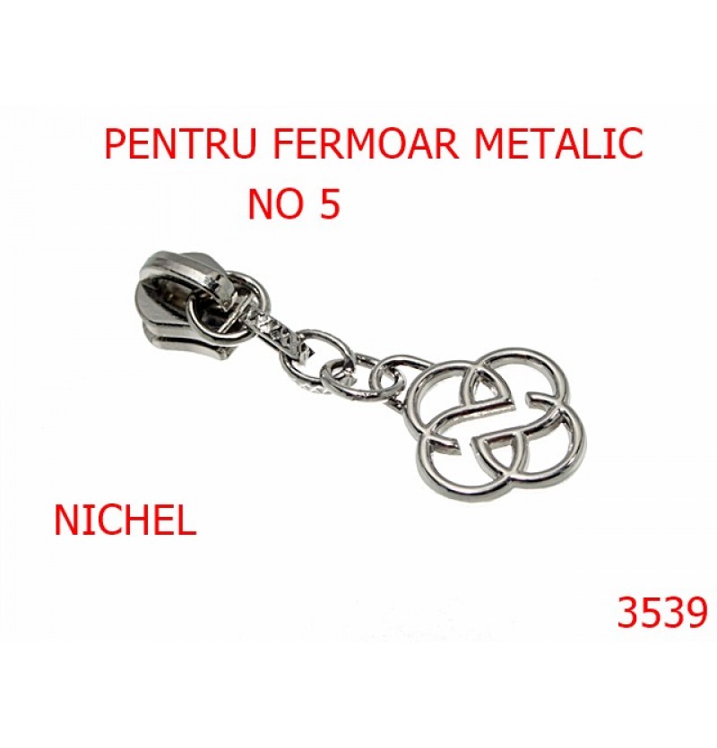 3539/CURSOR FERMOAR METALIC NR 5-NO5-mm---nichel-----