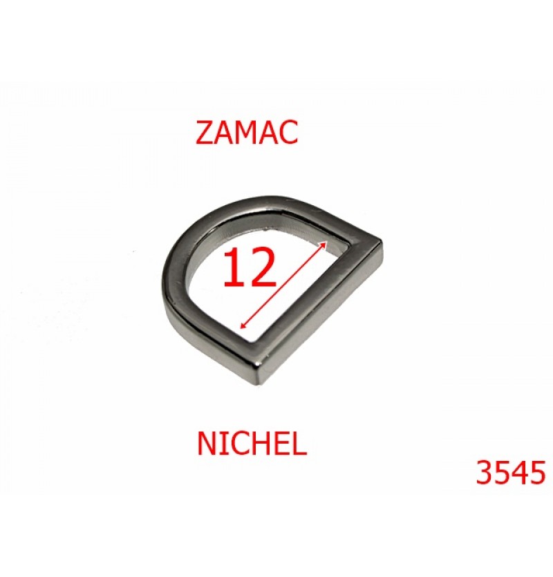 3545/INEL D  ZAMAC 12 MM-12-mm---nichel--3F7-AO43--