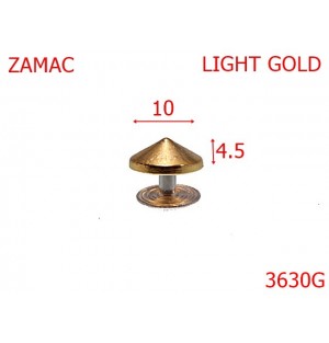 3630G/ORNAMENT CONIC -10-mm---gold light---10D26--
