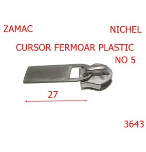 3643/CURSOR FERMOAR PLASTIC-NO 5-mm---NICHEL----