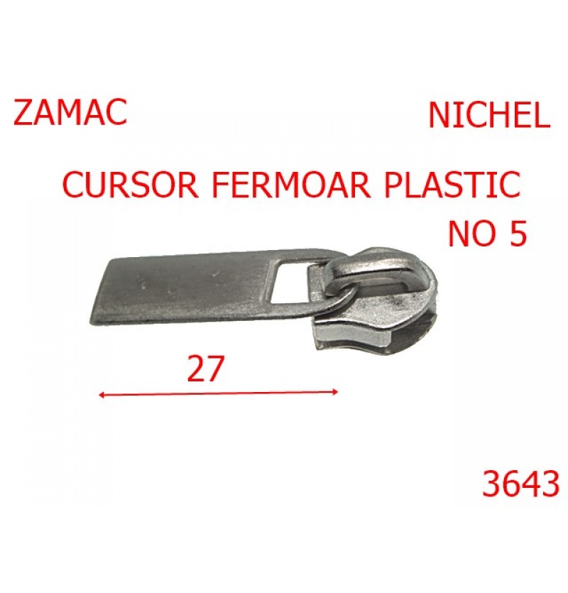 3643/CURSOR FERMOAR PLASTIC-NO 5-mm---nichel------