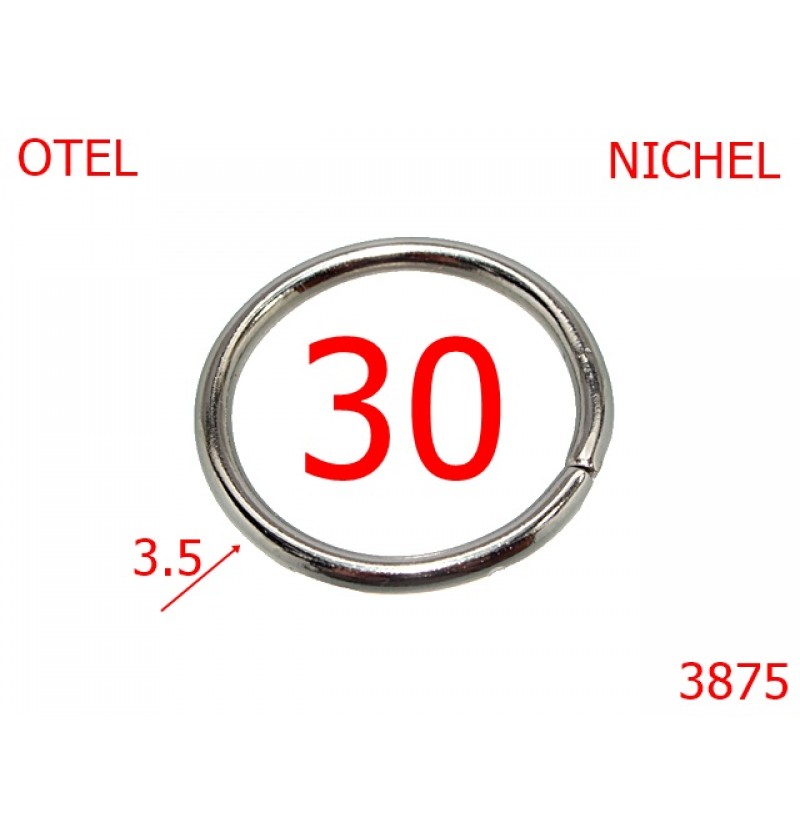 3875/INEL ROTUND 3 CM-30-mm-3.5-nichel---4H6-4i6-4F7-7G6-1C2--