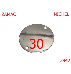 3942/ORNAMENT DISC-30-mm---NICHEL---
