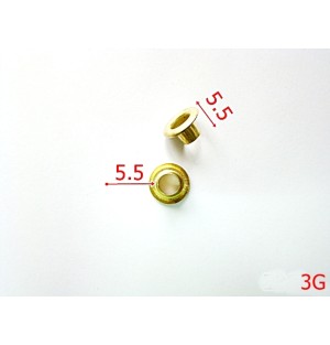 3G/OCHET  5.5 MM GOLD-5.5-mm---gold---2B7--R34