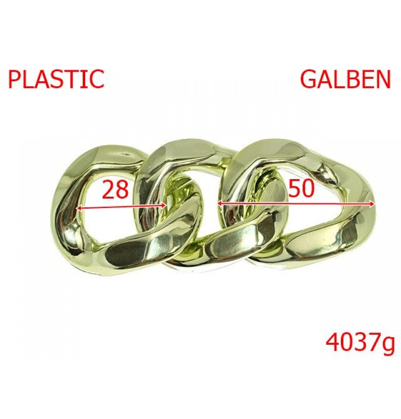 4037g/ZA LANT PLASTIC-50-mm---GALBEN-----