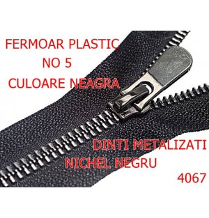 4067/Fermoar plastic-NO 5-mm---NICHEL NEGRU---