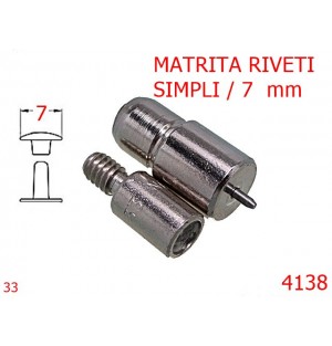 4138/MATRITA RIVETI SIMPLI-7-mm---nichel-----