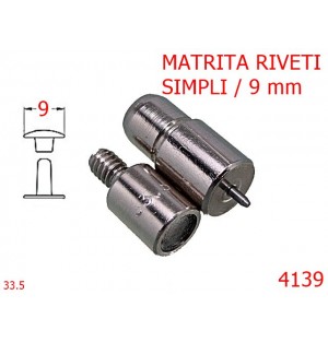 4139/MATRITA RIVETI SIMPLI-9-mm---nichel-----