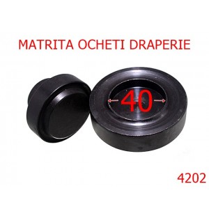 4202/Matrita ocheti pentru draperie-40-mm-otel--negru-----