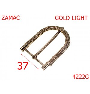 4222G/Catarama striata pentru  curea dama -37-mm-zamac--gold light-----