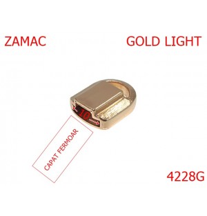 4228G/Capat fermoar plastic sau metal-10-mm-zamac--gold light-11B-11B3---