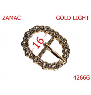 4266G/Catarama ovala marochinarie cu pietre-16-mm-zamac--gold light-----