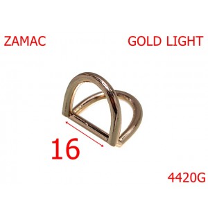 4420G/Inel dublu sustinator pentru genti-16-mm-zamac--gold light-----