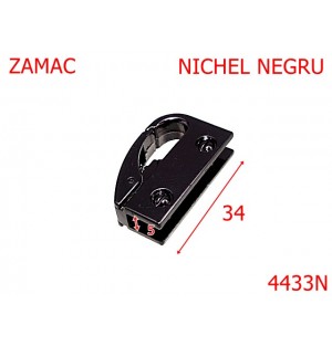 4433N/Sustinator lateral cu carabina-34-mm-zamac--nichel negru