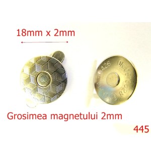445/AUFRAISER MAGNETIC  18 MM-18-mm---nichel-15B2-15B1--7I5--
