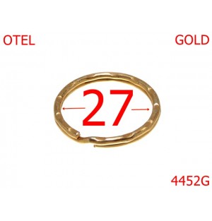 4452G/Inel spiralat pentru breloc-27-mm-otel--gold-----