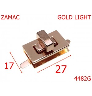 4482G/inchizatoare prin capac forma dreptunghiulara -27x17-mm-zamac--gold light-----