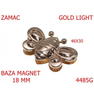 4485G/Inchizatoare fluture baza pentru magnet-46x30-mm-zamac--gold light