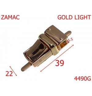 4490G/Inchizatoare tik-tuk borseta-22x39-mm-zamac--gold light-----