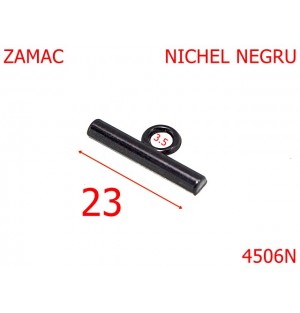 4506N/Opritor lant poseta-23-mm-zamac--nichel negru-----
