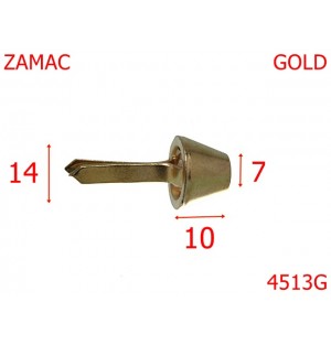 4513G/Piciorus tronconic rezistent uzura-14-mm-zamac--gold  -----