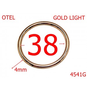 4541G/Inel rotund pentru marochinarie-38-mm-otel-4-gold light--4i2-4G2-4F8-4C8--