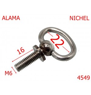 4549/Element prindere harnasament-22-mm-alama--nichel-----