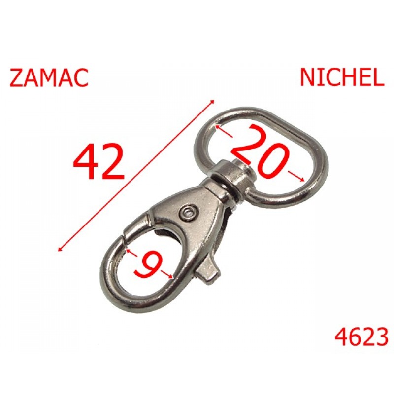 4623/Carabinaarticole mici-20-mm-zamac--nichel--5B6---
