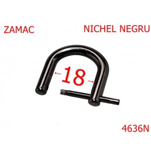 4636N/Inel D-18-mm-zamac--nichel negru--2B8---