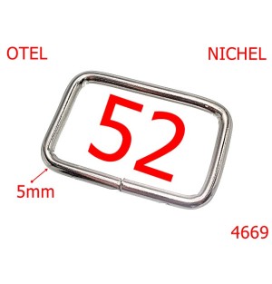 4669/Inel dreptunghiular pentru posete si genti-52-mm-otel-5-nichel--3K8---