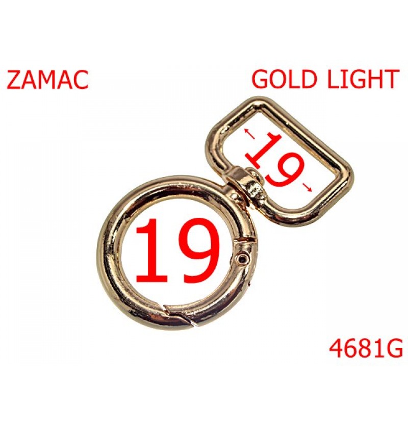 4681G/Carabina tip inel-19-mm-zamac--gold light--5F2---
