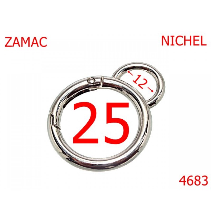 4683/Carabina cu inel fix-25-mm-zamac--nichel--4i5---