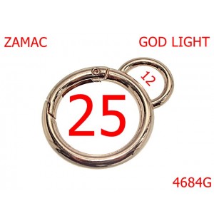 4684G/Carabina cu inel fix-25-mm-zamac--gold light--4i5---
