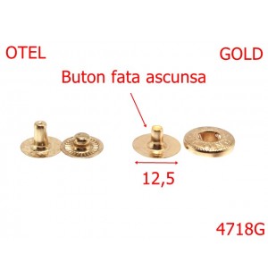 4718G/Butoni fata ascunsa pentru portofele-125.5-mm-otel--gold light-----