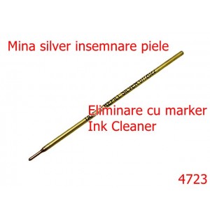 4723/Rezerva mina silver insemnare piele-----silver-10D27----