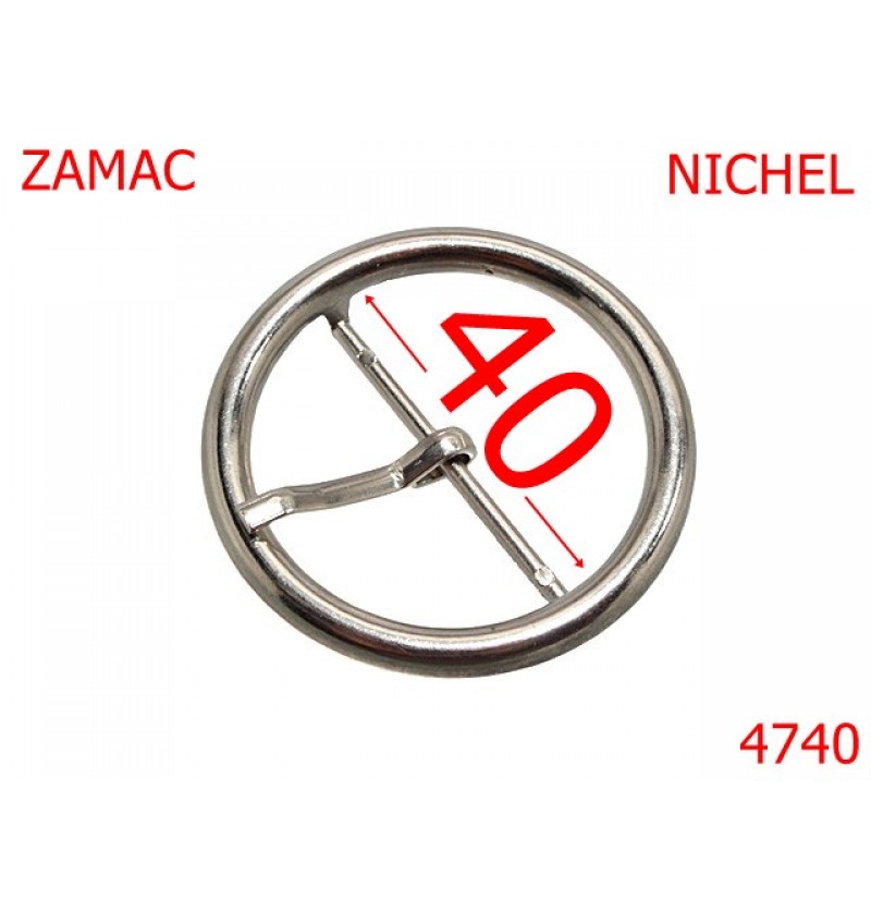 4740/Catarama rotunda confectii marochinarie-40-mm-zamac--nichel-6H6-6B6---