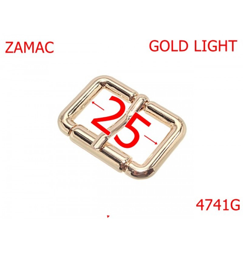 4741G/Catarama rola falsa pentru genti posete-25-mm-zamac--gold light--7J8-6H6---