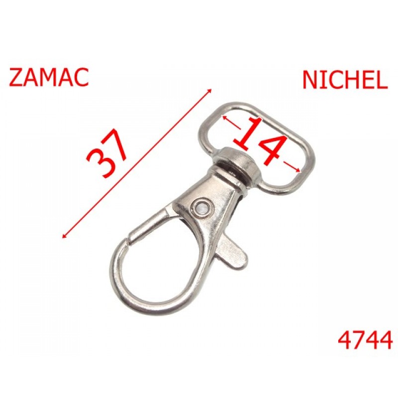 4744/Carabina marochinarie pentru articole mici-14-mm-zamac--nichel--5i7---