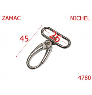 4780/Carabina marochinarie genti posete-26-mm-zamac--nichel--5F7---