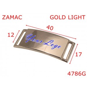 4786G/Placuta ornamentala personalizabila -40x12-mm-zamac--gold light--15A6---