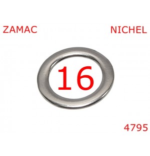 4795/Inel rotund poseta sau geanta-16-mm-zamac--nichel--4i3---