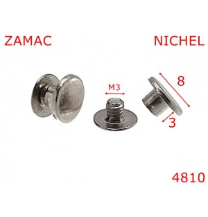 4810/Surub fixare catarama curea -3-mm-zamac--nichel-AD33----