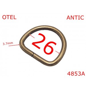 4853A/Inel D poseta geanta sau incataminte-26-mm-otel-3.7-antic--3B7---