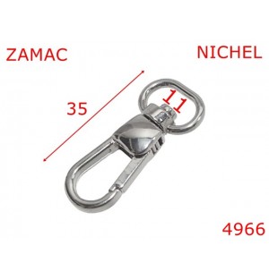 4966/Carabina Mini pentru marochinarie-11-mm-zamac--nichel-5D8----