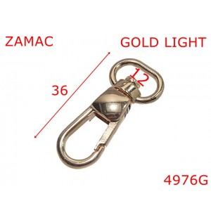 4976G/Minicarabina marochinarie pentru plicuri-12-mm-zamac--gold light-5H3----